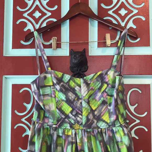 Multi Color High Low Band of Gypsies Dress L - Picture 9 of 13